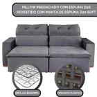 Sofá Summit Retrátil E Reclinável 2,20 M Veludo Grafite