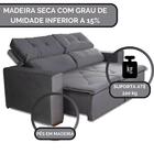 Sofá Summit Retrátil E Reclinável 2,20 M Veludo Grafite
