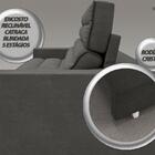 Sofá Supreme 2,10m Assento Retrátil E Reclinável Velosuede Ci