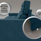 Sofá Supreme 2,30m Assento Retrátil E Reclinável Velosuede Ro