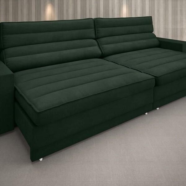 Sofá Supreme 2,30m Assento Retrátil E Reclinável Velosuede Ve