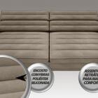 Sofá Supreme 2,50m Assento Retrátil E Reclinável Velosuede Ca