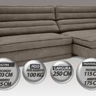 Sofá Supreme 2,50m Assento Retrátil E Reclinável Velosuede Ma