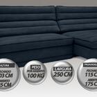 Sofá Supreme 2,50m Assento Retrátil E Reclinável Velosuede Pe