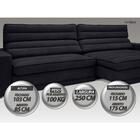 Sofá Supreme 2,50m Assento Retrátil E Reclinável Velosuede Pr