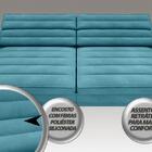 Sofá Supreme 2,50m Assento Retrátil E Reclinável Velosuede Tu