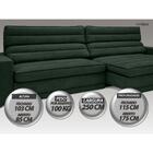 Sofá Supreme 2,50m Assento Retrátil E Reclinável Velosuede Ve