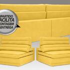 Sofá Supreme 2,70m Assento Retrátil E Reclinável Velosuede Ca