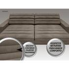 Sofá Supreme 2,70m Assento Retrátil E Reclinável Velosuede Ma