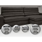 Sofá Supreme 2,90m Assento Retrátil E Reclinável Velosuede Ch