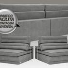 Sofá Supreme 2,90m Assento Retrátil E Reclinável Velosuede Gr