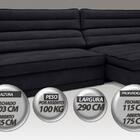 Sofá Supreme 2,90m Assento Retrátil E Reclinável Velosuede Pr