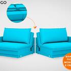 Sofá Tango 1,80m Sem Caixa, Retrátil E Reclinável Velosuede T