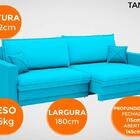 Sofá Tango 1,80m Sem Caixa, Retrátil E Reclinável Velosuede T