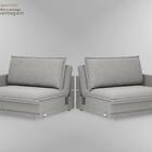 Sofá Tango 2,00m Sem Caixa, Retrátil E Reclinável Linho Soft