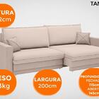 Sofá Tango 2,00m Sem Caixa, Retrátil E Reclinável Velosuede B