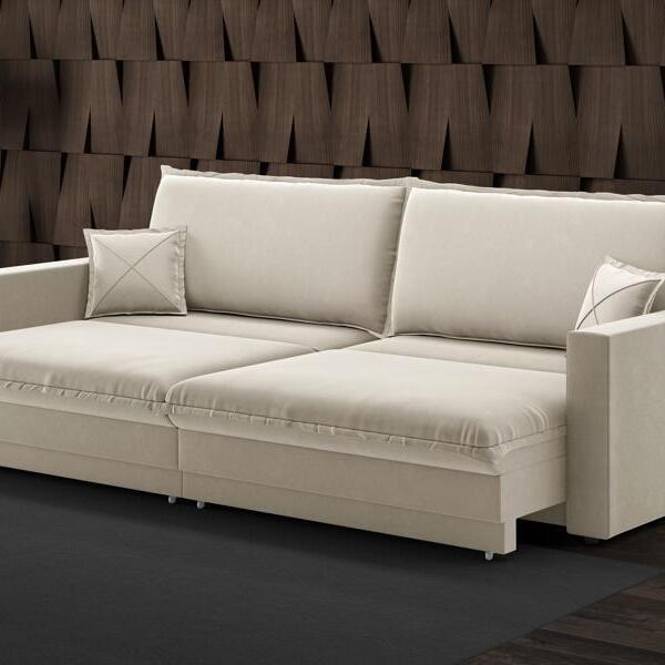 Sofá Tango 2,00m Sem Caixa, Retrátil E Reclinável Veludocrist