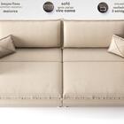 Sofá Tango 2,20m Sem Caixa, Retrátil E Reclinável Linho Soft