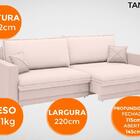 Sofá Tango 2,20m Sem Caixa, Retrátil E Reclinável Velosuede A