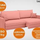 Sofá Tango 2,20m Sem Caixa, Retrátil E Reclinável Velosuede R