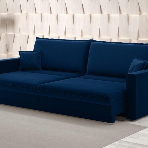 Sofá Tango 2,20m Sem Caixa, Retrátil E Reclinável Veludocrist