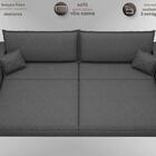 Sofá Tango 2,40m Sem Caixa, Retrátil E Reclinável Linho Soft