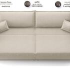 Sofá Tango 2,40m Sem Caixa, Retrátil E Reclinável Veludocrist