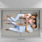 Sofá Tango 2,60m Sem Caixa, Retrátil E Reclinável Linho Soft