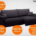 Sofá Tango 2,60m Sem Caixa, Retrátil E Reclinável Velosuede P