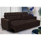 Sofá Texas 2.30m Retrátil E Reclinável - Marrom