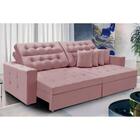 Sofá Texas 2.30m Retrátil E Reclinável - Rosê
