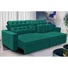 Sofá Texas 2.30m Retrátil E Reclinável - Verde