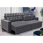 Sofá Texas 2.60m Retrátil E Reclinável - Chumbo