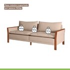 Sofá Texas 3 Lugares Mm Top 180cm Molas Bonel Bege