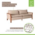 Sofá Texas 3 Lugares Mm Top 180cm Molas Bonel Bege