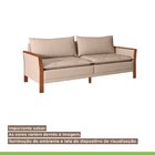 Sofá Texas 4 Lugares 200cm Molas Bonel Boucle Bege