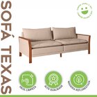 Sofá Texas 4 Lugares 200cm Molas Bonel Boucle Bege