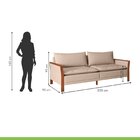 Sofá Texas 4 Lugares 200cm Molas Bonel Boucle Bege