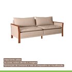 Sofá Texas Bipartido Mm Top 220cm Bege