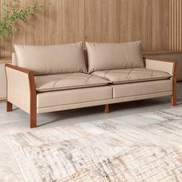 Sofá Texas Bipartido Mm Top 220cm Bege