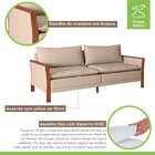 Sofá Texas Bipartido Mm Top 220cm Bege