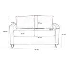 Sofá Texas Com Tecido Poliéster 138 Cm - Bege