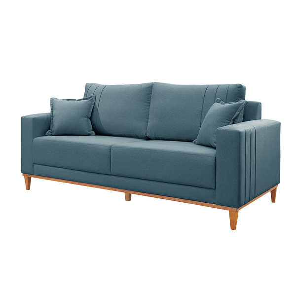 Sofá Texas Plus 2m Linho Agarb Decor Linho Azul