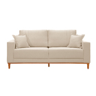 Sofá Texas Plus 2m Linho Agarb Decor Linho Bege Claro