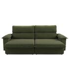 Sofá Tier Retrátil 3 Lugares Suede Verde 215cm Verde