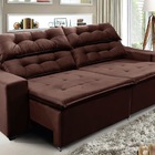 Sofá Top Concepit 200cm Retrátil Com Molas Marrom - Ws