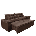 Sofá Top Veneza 250cm Retrátil E Reclinável Café - Ws