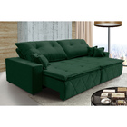 Sofá Toquio Retratil E Reclinavel 2,52 Mts Suede Verde Caroli