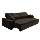 Sofá Toquio Retratil E Reclinavel 2,92 Mts Suede Café Carolin