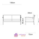 Sofá Tramontina Em Jatobá Com Acabamento Eco Blindage E Estof